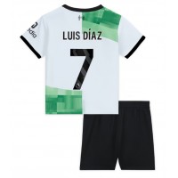 Liverpool Luis Diaz #7 Bortatröja Barn 2023-24 Kortärmad (+ Korta byxor)